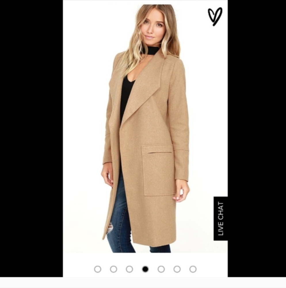 Lulu's Tan Longline Coat